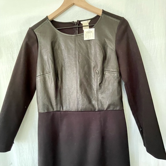 Club Monaco black with leather new with tags size 10 reteils$220. - Picture 4 of 7